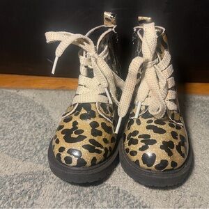Leopard Print Kids Boots